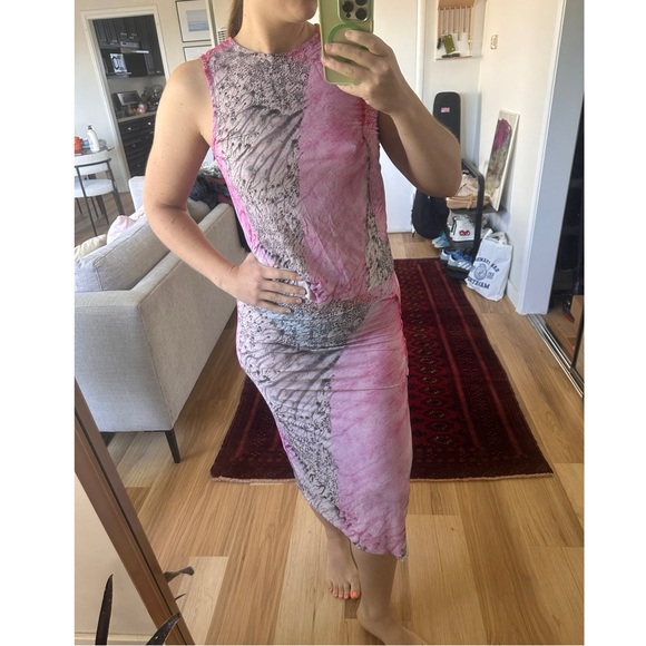 NWT Paloma Wool Pink Cisco Sheer Skirt - Picture 3 of 6